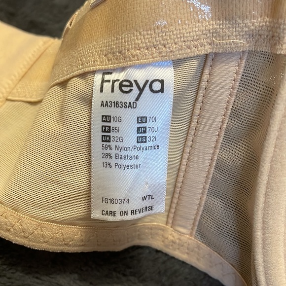 Freya Cameo Underwired Deco Strapless Molded Bra - UK32G - New WO Tag - Picture 5 of 11